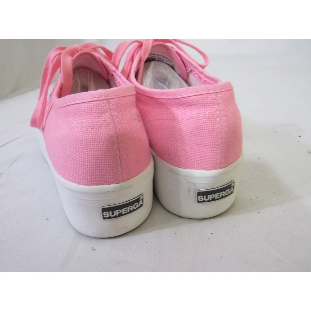 Superga S9111LW Pink-White Sneakers Platform Up And Down -‎ Sz 9.5 Eu 41